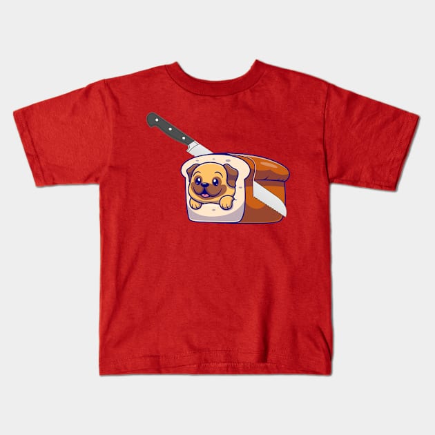 He's a Pure Bread Pug Kids T-Shirt by INLE Designs